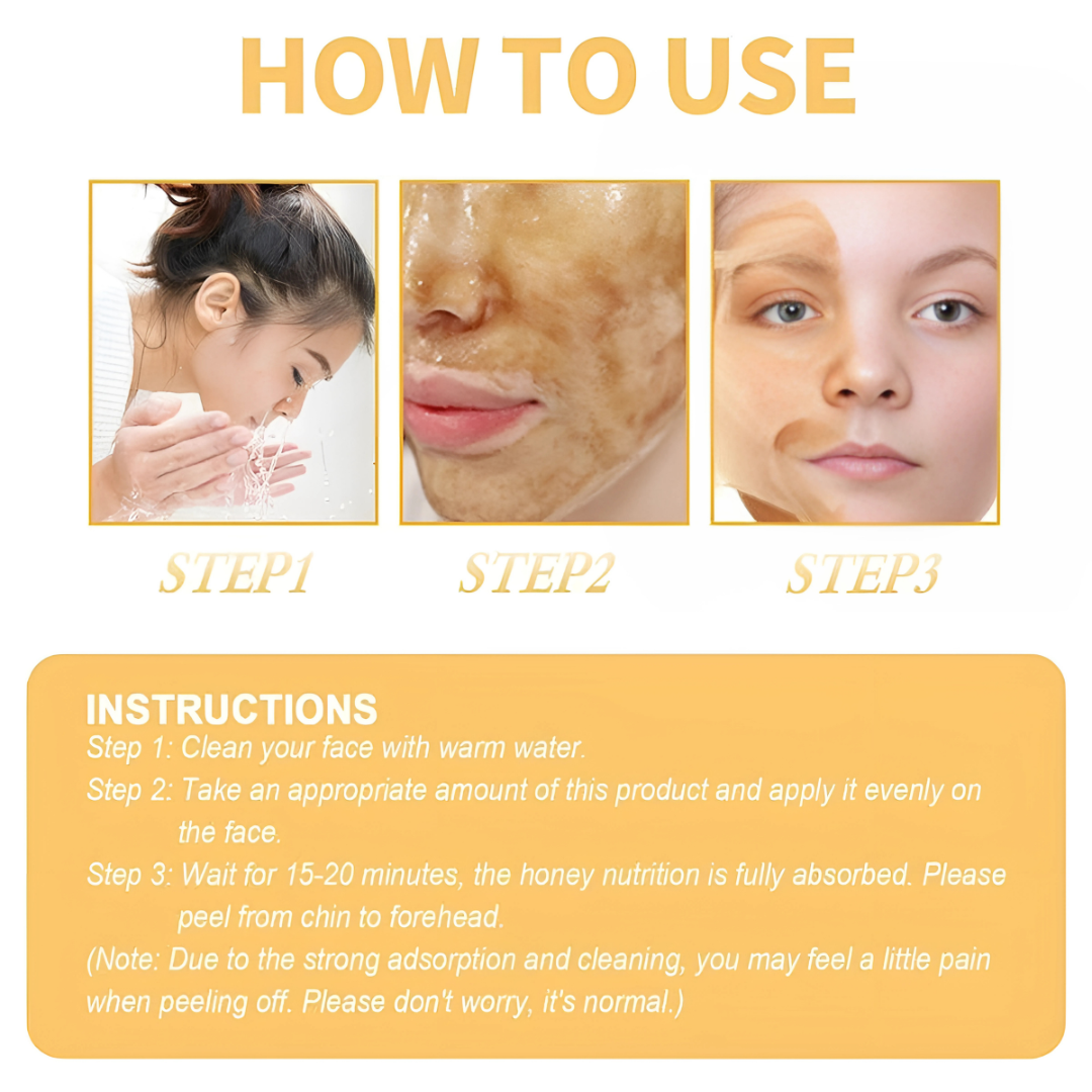 Retinol Gold Face Mask – Deep Moisturizing & Brightening Peel-Off Mask